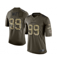 Houston Texans #99 J.J. Watt Elite Green Salute to Service Football Jersey