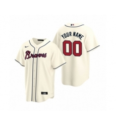 Atlanta Braves Custom Nike Cream 2020 Replica Alternate Jersey