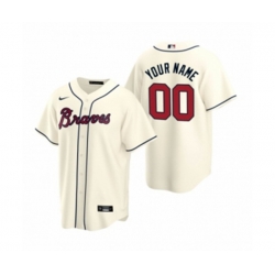 Atlanta Braves Custom Nike Cream 2020 Replica Alternate Jersey