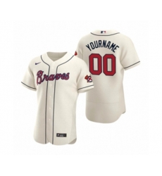 Atlanta Braves Custom Nike Cream Authentic 2020 Alternate Jersey