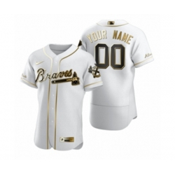 Atlanta Braves Custom Nike White Authentic Golden Edition Jersey
