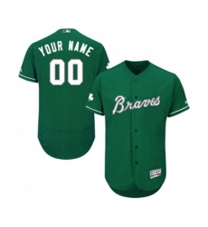 Atlanta Braves Customized Green Celtic Flexbase Authentic Collection Baseball Jersey