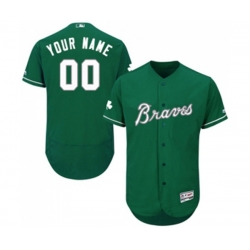 Atlanta Braves Customized Green Celtic Flexbase Authentic Collection Baseball Jersey