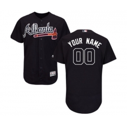 Atlanta Braves Customized Navy Blue Alternate Flex Base Authentic Collection Baseball Jersey