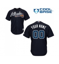 Atlanta Braves Customized Replica Blue Alternate Road Cool Base Baseball Jersey