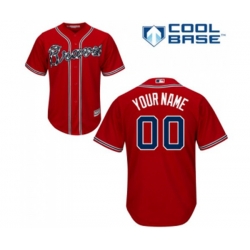 Atlanta Braves Customized Replica Red Alternate Cool Base Baseball Jersey