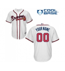 Atlanta Braves Customized Replica White Home Cool Base Baseball Jersey