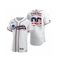 Custom Atlanta Braves White 2020 Stars & Stripes 4th of July Jersey