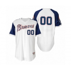 Custom Braves White 1974 Turn Back the Clock Authentic Jersey