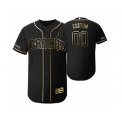 2019 Golden Edition Arizona Diamondbacks Black Custom Flex Base Jersey