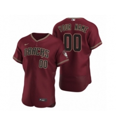 Arizona Diamondbacks Custom Nike Crimson Authentic 2020 Alternate Jersey