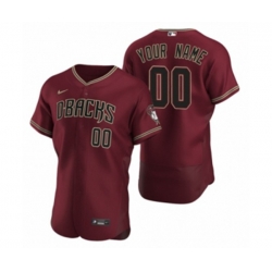 Arizona Diamondbacks Custom Nike Crimson Authentic 2020 Alternate Jersey