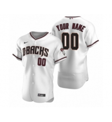 Arizona Diamondbacks Custom Nike White Crimson Authentic 2020 Home Jersey