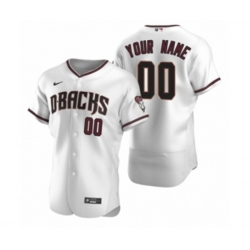 Arizona Diamondbacks Custom Nike White Crimson Authentic 2020 Home Jersey