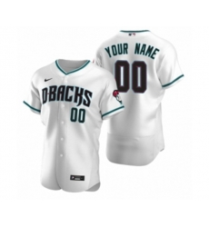 Arizona Diamondbacks Custom Nike White Teal Authentic 2020 Alternate Jersey