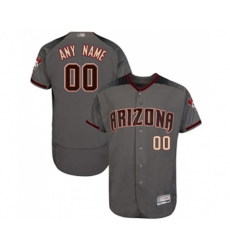 Arizona Diamondbacks Customized Grey Road Authentic Collection Flex Base Baseball Jersey