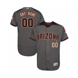 Arizona Diamondbacks Customized Grey Road Authentic Collection Flex Base Baseball Jersey
