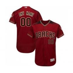 Arizona Diamondbacks Customized Red Alternate Authentic Collection Flex Base Baseball Jersey