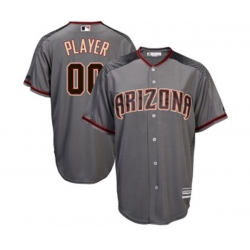 Arizona Diamondbacks Customized Replica Grey Road Cool Base Baseball Jersey
