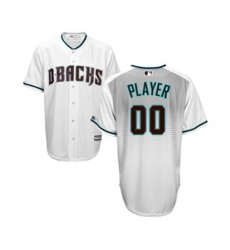 Arizona Diamondbacks Customized Replica White Capri Cool Base Baseball Jersey
