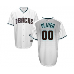 Arizona Diamondbacks Customized Replica White Capri Cool Base Baseball Jersey