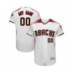 Arizona Diamondbacks Customized White Home Authentic Collection Flex Base Baseball Jersey
