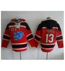 Kansas City Royals #13 Salvador Perez Red Sawyer Hooded Sweatshirt MLB Hoodie