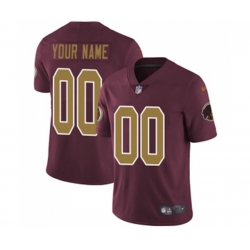 Washington Redskins Customized Burgundy Red Gold Number Alternate 80TH Anniversary Vapor Untouchable Limited Player Football Jersey