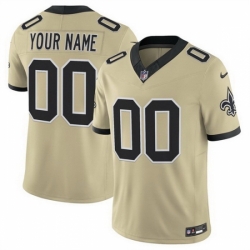 New Orleans Saints Active Player Custom Gold 2025 F U S E Alternate Vapor Limited Stitched Football Jersey