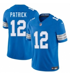 Detroit Lions #12 Tim Patrick Blue 2025 F.U.S.E. Vapor Limited Football Stitched Jersey