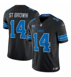 Detroit Lions #14 Amon-Ra St. Brown Black 2024 F.U.S.E. With 2-Star C 2nd Alternate Vapor Limited Stitched Jersey