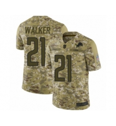 Detroit Lions #21 Tracy Walker Limited Camo 2018 Salute to Service Football Jersey