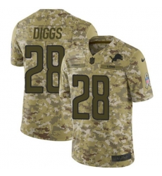 Detroit Lions #28 Quandre Diggs Limited Camo 2018 Salute to Service NFL Jersey