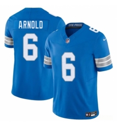Detroit Lions #6 Terrion Arnold Blue 2025 F.U.S.E. Vapor Limited Football Stitched Jersey