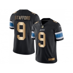 Detroit Lions #9 Matthew Stafford Black Stitched NFL Limited Gold Rush Jersey Detroit Lions #9 Matthew Stafford Black Stitched NFL Limited Gold Rush Jersey