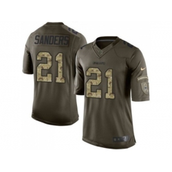 Dallas Cowboys #21 Deion Sanders Green Salute to Service Jerseys