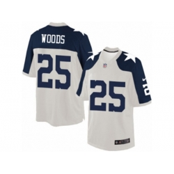 Dallas Cowboys #25 Xavier Woods Limited White Throwback Alternate NFL Jersey