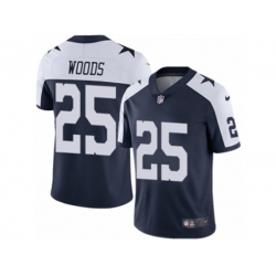 Dallas Cowboys #25 Xavier Woods Vapor Untouchable Limited Navy Blue Throwback Alternate NFL Jersey