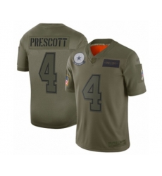 Dallas Cowboys #4 Dak Prescott Limited Camo 2019 Salute to Service Football Jersey
