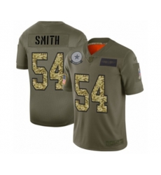Dallas Cowboys #54 Jaylon Smith 2019 Olive Camo Salute to Service Limited Jersey