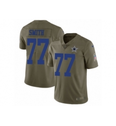 Dallas Cowboys #77 Tyron Smith Limited Olive 2017 Salute to Service NFL Jersey