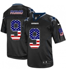 Dallas Cowboys #9 Tony Romo Elite Black USA Flag Fashion NFL Jersey