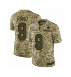 Dallas Cowboys #9 Tony Romo Limited Camo 2018 Salute to Service NFL Jersey