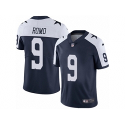 Dallas Cowboys #9 Tony Romo Vapor Untouchable Limited Navy Blue Throwback Alternate NFL Jersey