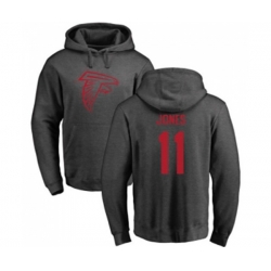 Atlanta Falcons #11 Julio Jones Ash One Color Pullover Hoodie