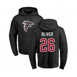 Atlanta Falcons #26 Isaiah Oliver Black Name & Number Logo Pullover Hoodie