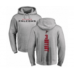 Atlanta Falcons #3 Matt Bryant Ash Backer Pullover Hoodie