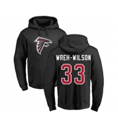 Atlanta Falcons #33 Blidi Wreh-Wilson Black Name & Number Logo Pullover Hoodie