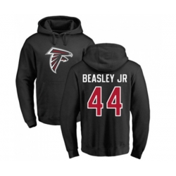 Atlanta Falcons #44 Vic Beasley Black Name & Number Logo Pullover Hoodie