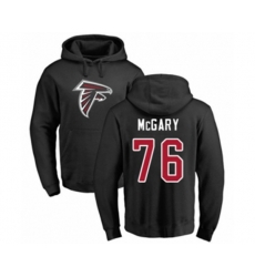 Atlanta Falcons #76 Kaleb McGary Black Name & Number Logo Pullover Hoodie